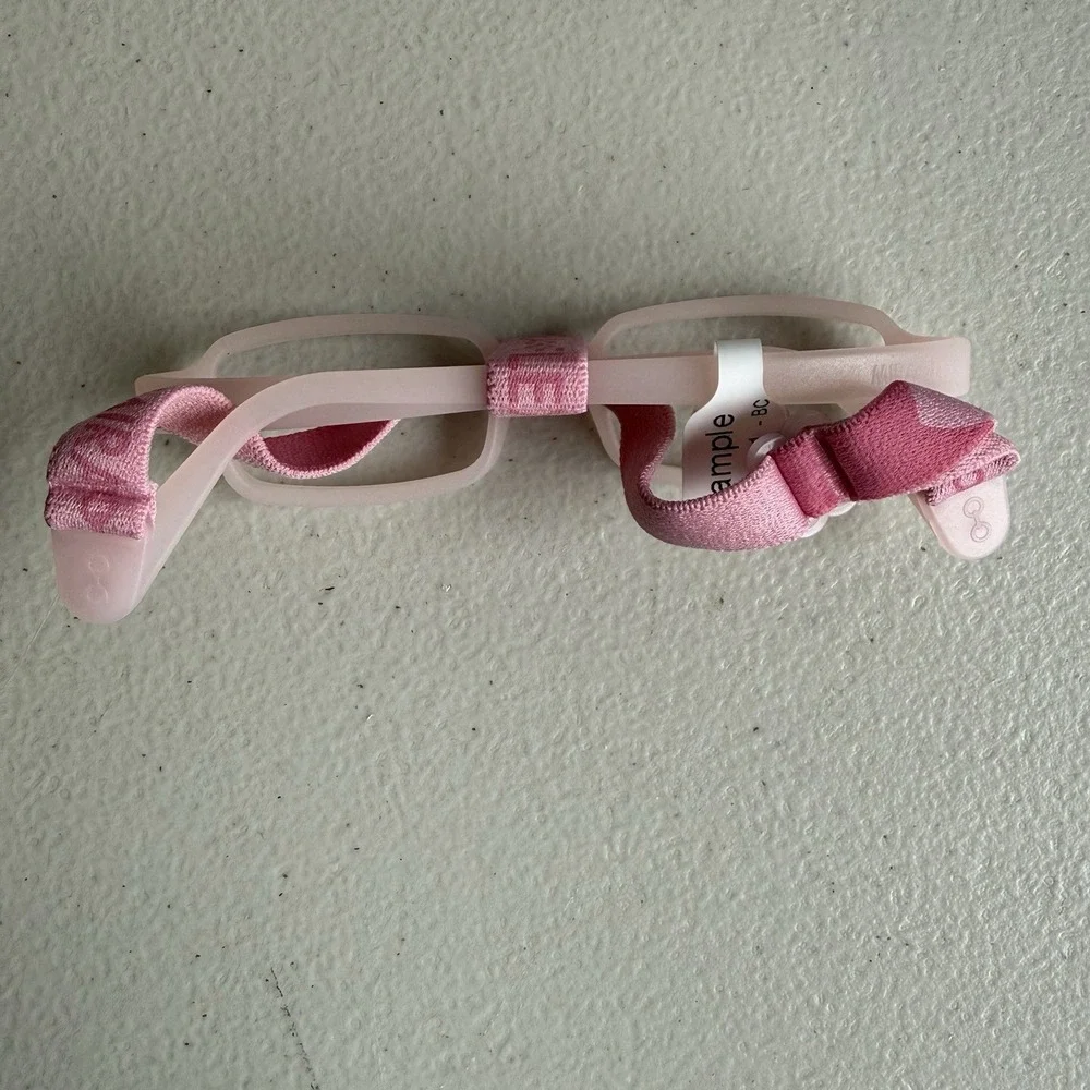 MIRAFLEX New Baby‎ Girl Clear Pink Neutral Frames Eyeglasses 39-14 Sample Italy